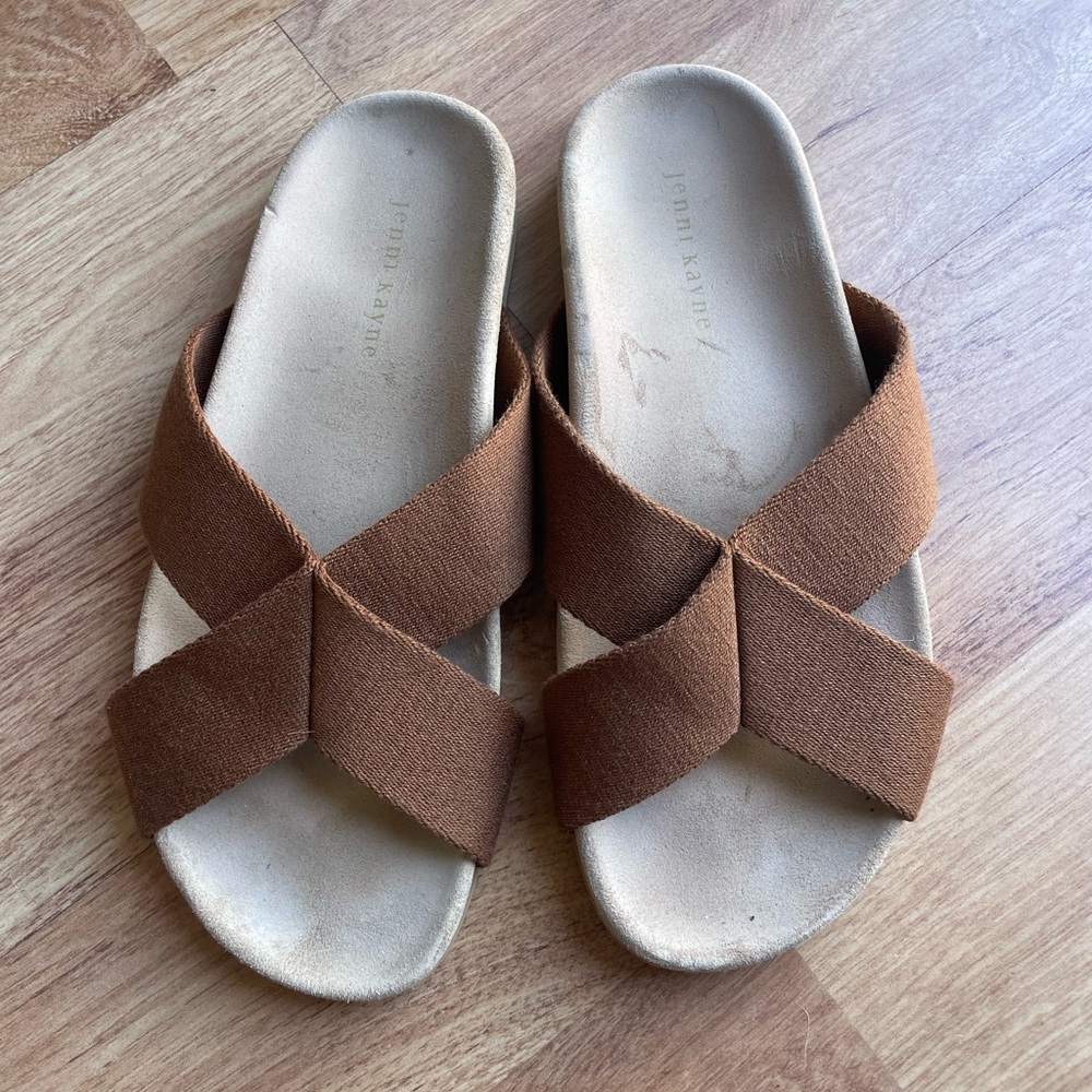 Jenni Kayne cotton crossover sandals